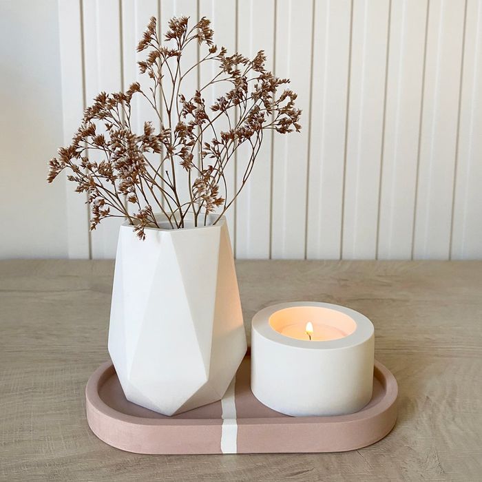 Ваза геометрия из гипса