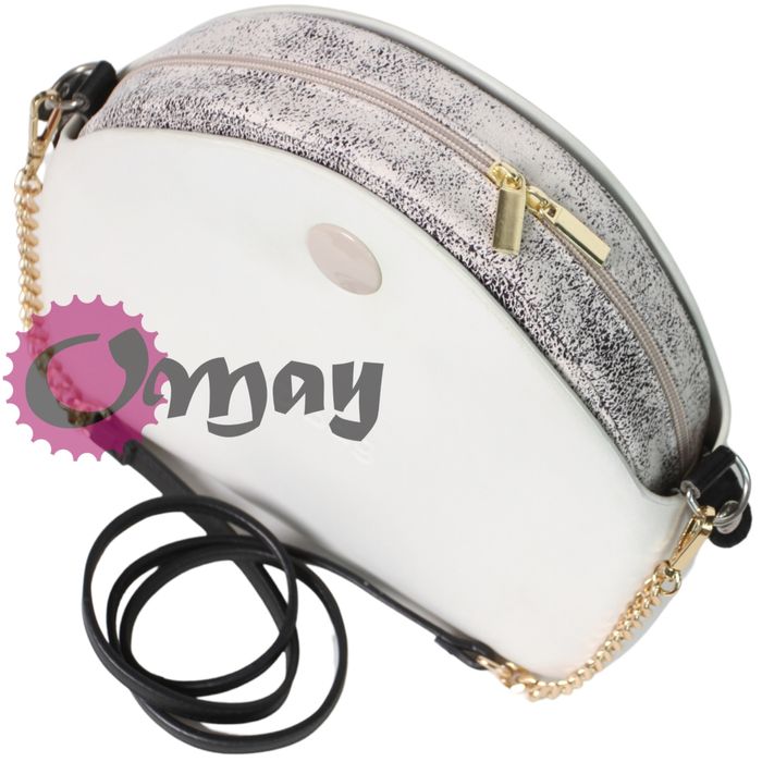 Beżowy organizer do OBAG MOON LIGHT hummus ZŁOTO 2kieszenie wkład OMAY