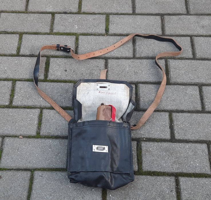 Milicja stara czarna torba