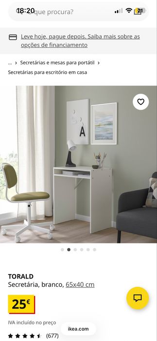 Mesa escritorio ikea em perfeito estado