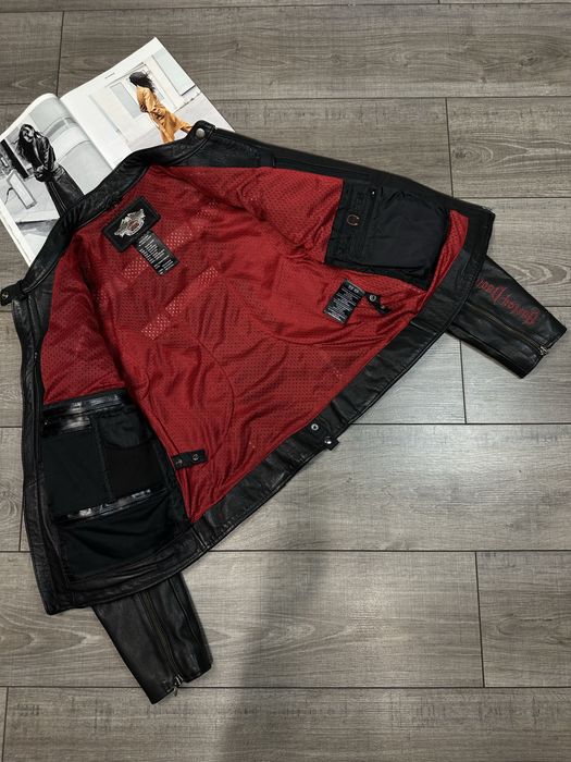 Оригінальна вінтажна шкіряна мото куртка harley davidson
