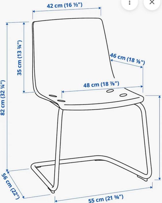 Trio de cadeiras modelo TOBIAS (Ikea)