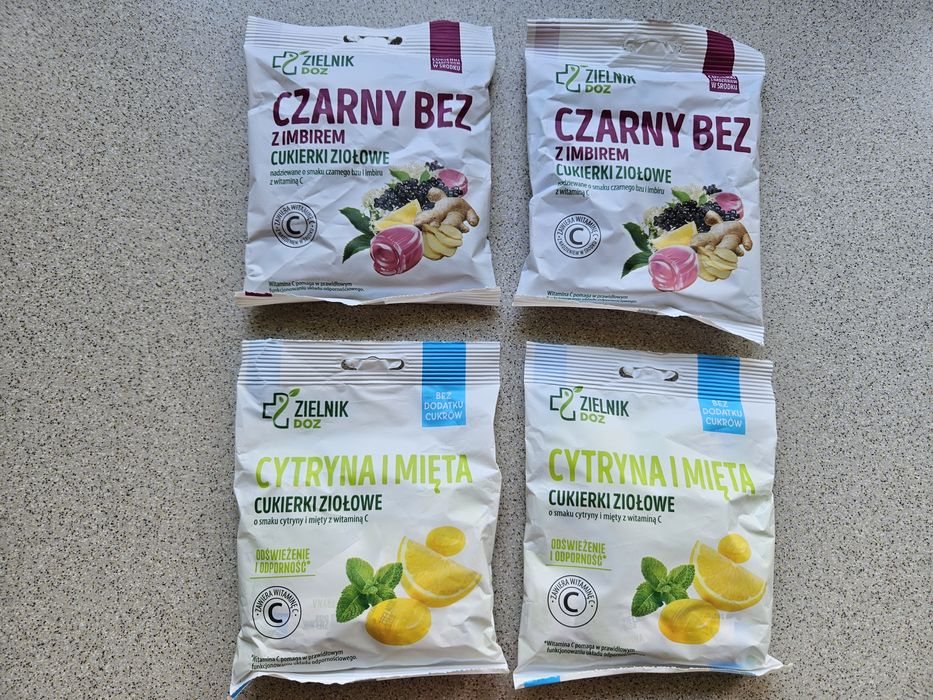 Cukierki 4 opakowania landrynki Cukierki ziołowe zielnik doz