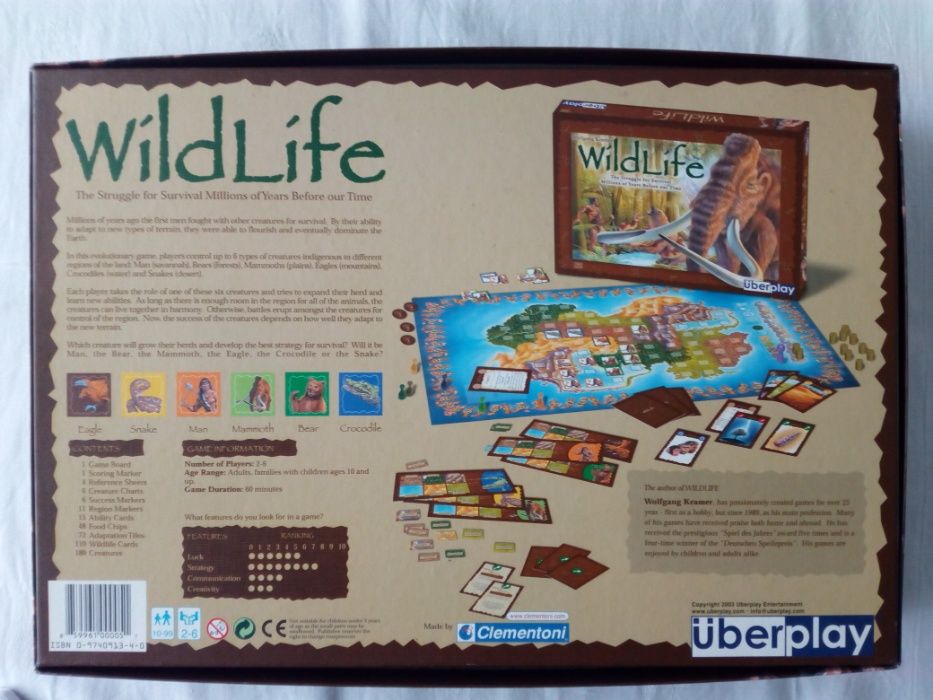 Jogo Tabuleiro WildLife de Wolfgang Kramer (Tikal Colosseum El Grande)