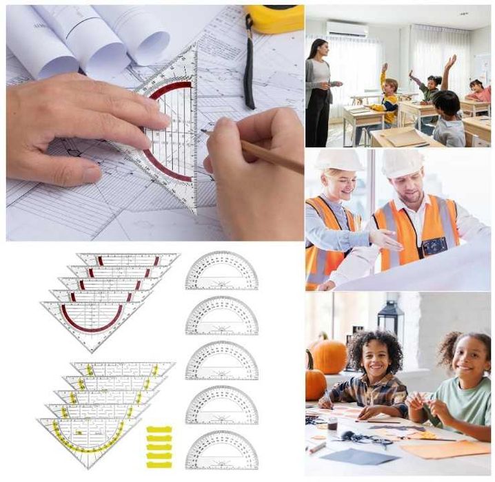 Zestaw 15 ekierek, kątomierzy LPAMABA