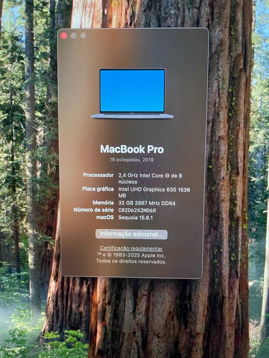Macbook Pro 16" | i9 | 32Gb RAM | 500Gb SSD | Bateria trocada em Julho