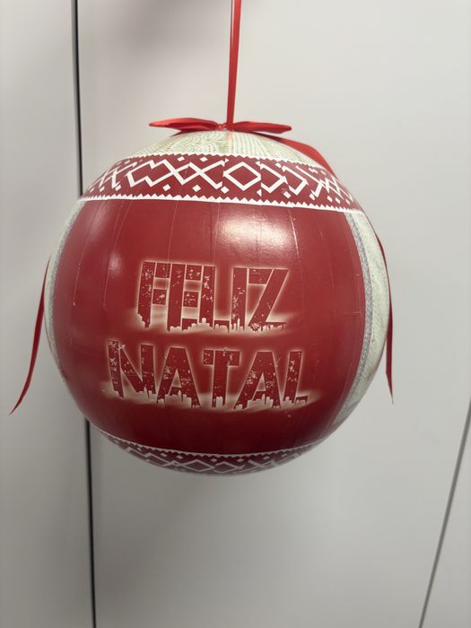 2 bolas Natal grandes, com 25cm diametro