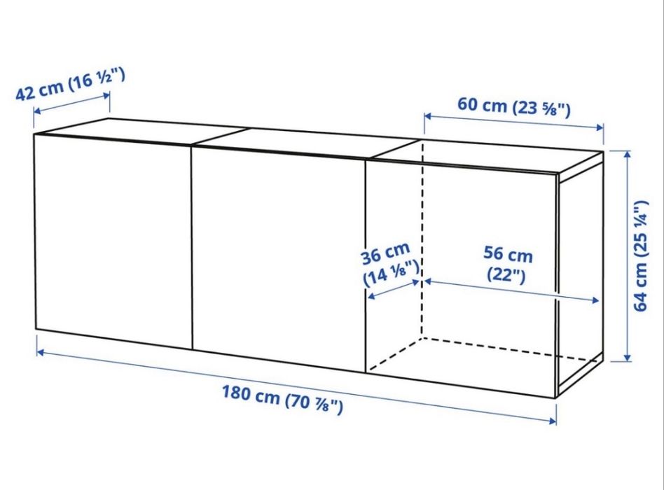 Aparador móvel TV  180cm IKEA BESTA