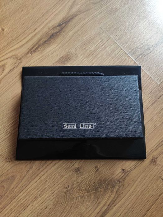 Portfel damski skórzany duży bordowy - Semi Line + eleganckie pudełko