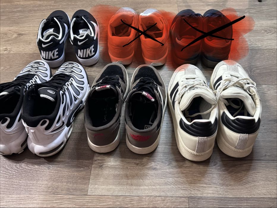 Кросівки Nike, Jordan, Adidas Samba — 4 пари, б/у
