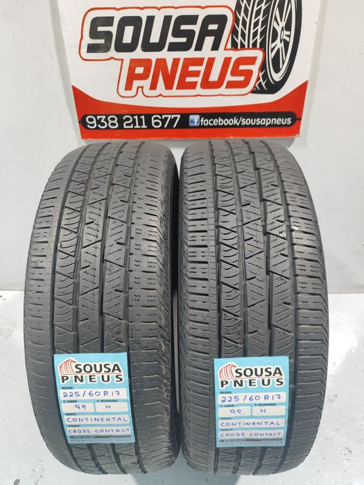 2 pneus semi novos 225-60R17 Continental - Oferta dos Portes