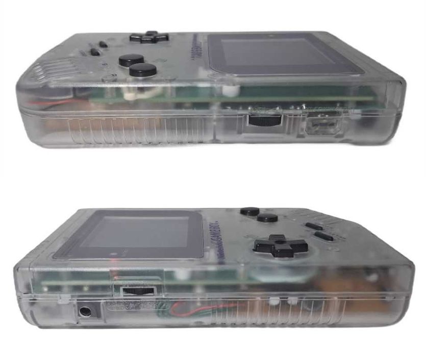Game Boy Classic – Transparent - Podświetlany IPS LCD - Flash Cart 8GB