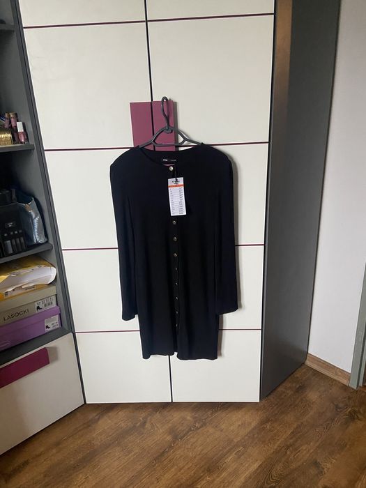 Czarna Elegancka Sukienka Sinsay XS Viral Hit Święta Sylwester Zima