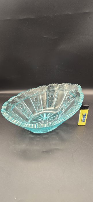 Uran szkło uranowe zdobione turkusowe