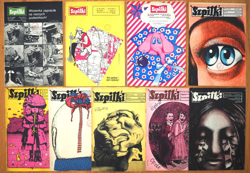 Szpilki 9 numerów 1973/74r.