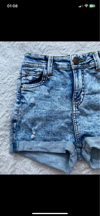 Spodenki szorty niebieskie jasnoniebieskie Bershka 32 XXS 0