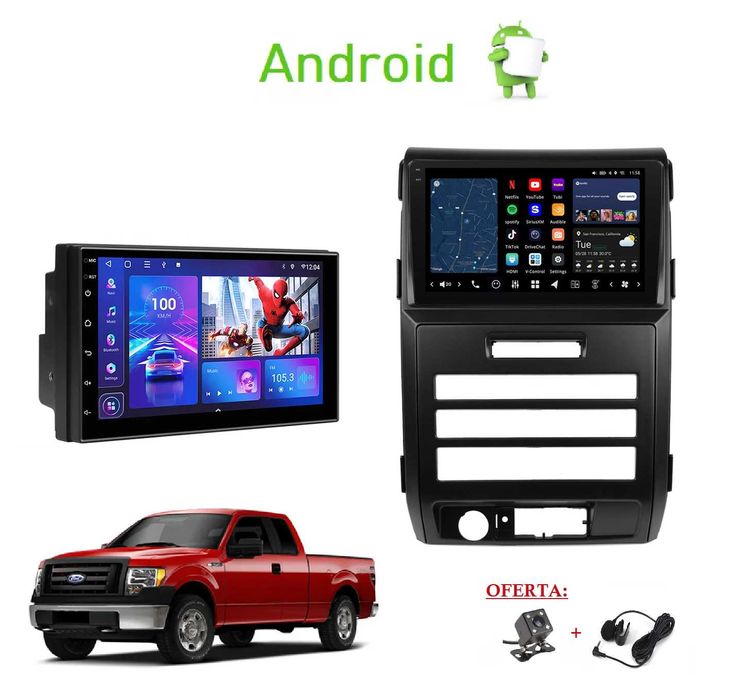 (NOVO) Rádio 2DIN • FORD F-150 (De 1997 a 2011) • Android GPS [4+64GB]