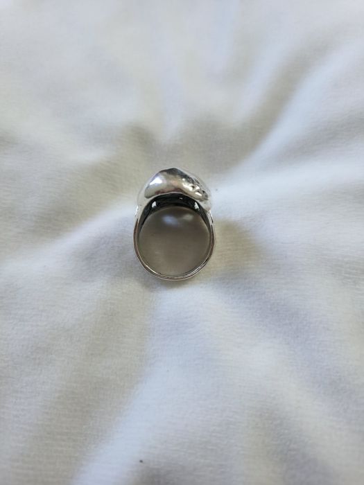 Srebrny pierścionek pierścień sygnet czaszka alternative Gothic emo y2