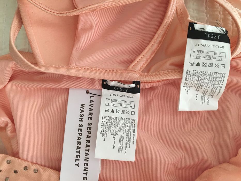 Купальники Calzedonia раздельный персикового цвета размер 75в/M IT3