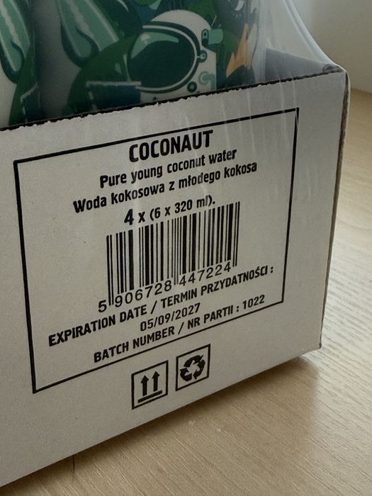 Coconaut Woda kokosowa z młodego kokosa 48szt