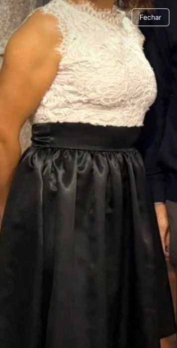 Vestido cerimónia duas cores
