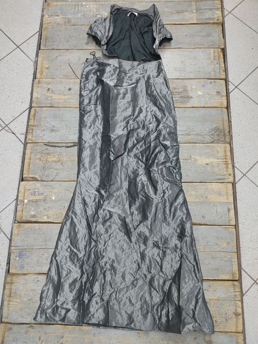 Bolerko spódnica S srebrna Fashionart koncertowa komplet