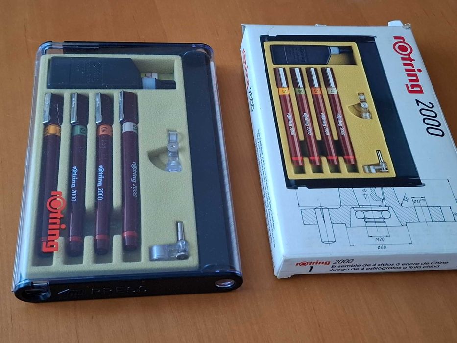 rapitografy firmy ROTRING, zestaw