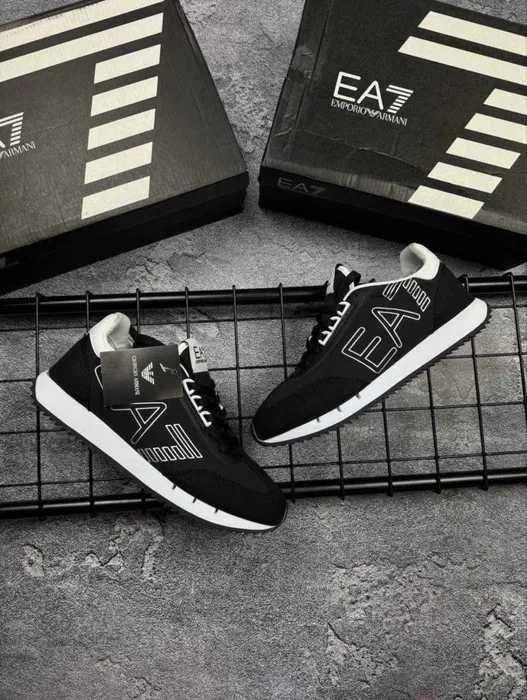 Кросівки Emporio Armani EA7 чорно-білі | 40–44