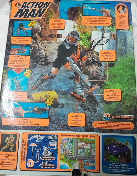Action man roller extreme brinquedo figurina colecao novo