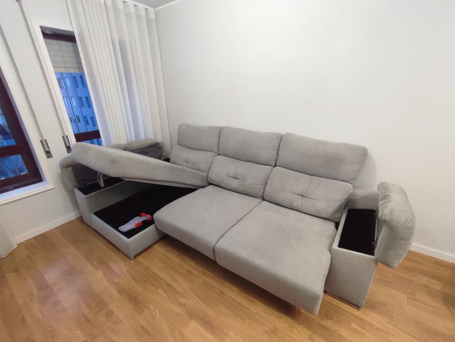 Sofá 3 lugares com chaise longue