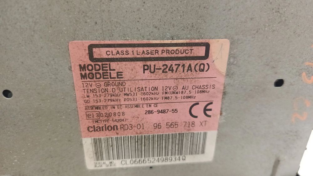 Rádio / auto-rádio CITROËN C2 (JM_)