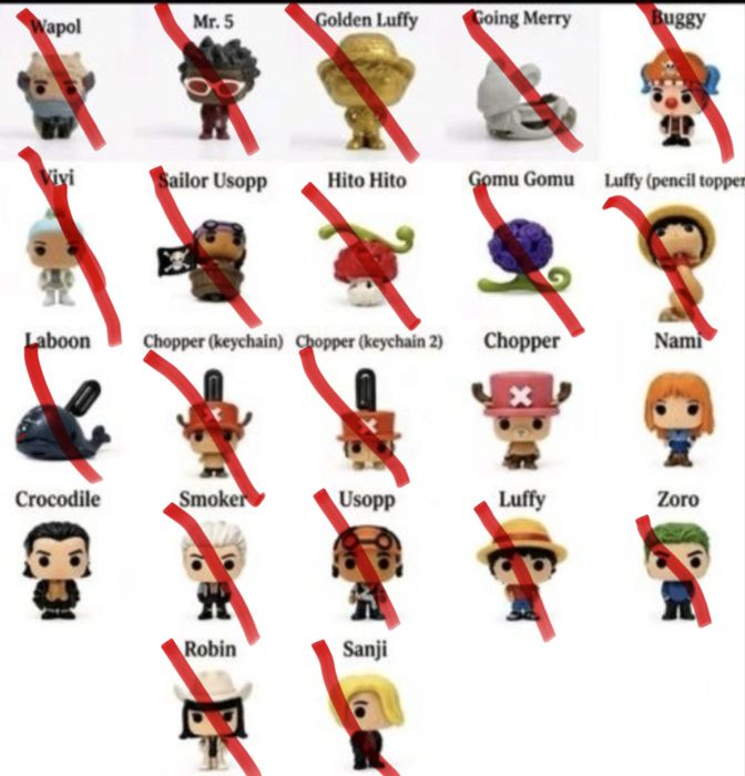 Кіндер фігурки one piece