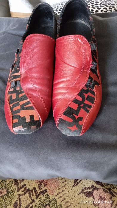 Кожаные туфли спортивные