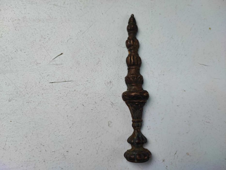 Przedwojenna mosiężna kolumna,pilaster,aplikacja