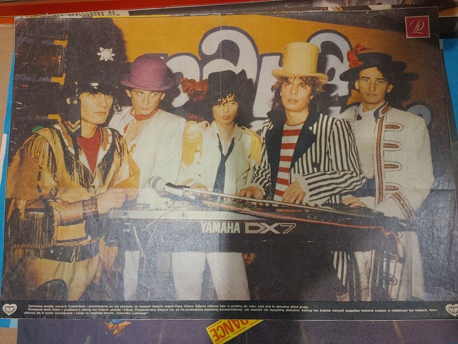Stary plakat Papa Dance