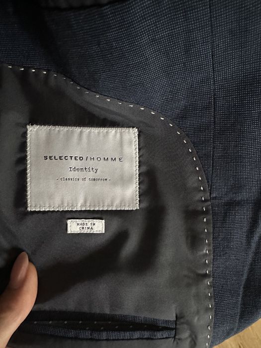 Selected Homme garnitur męski marynarka spodnie ślubny weselny