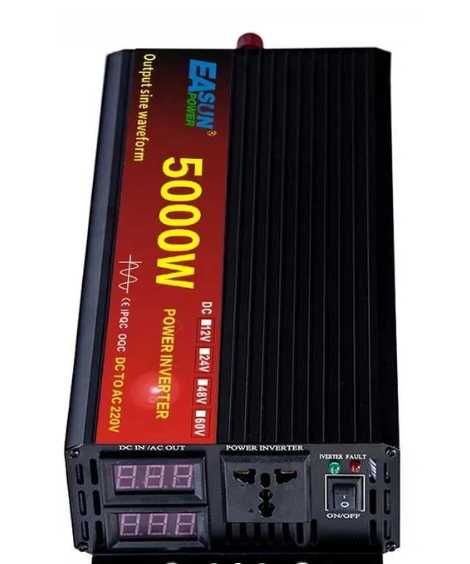 Inversor EASUN ONDA PURA (Camião) converte 24V DC em AC 220V - 5.000W