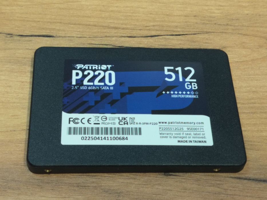 ГАРАНТІЯ SSD диск 512GB patriot P220 (SATA 2.5")
