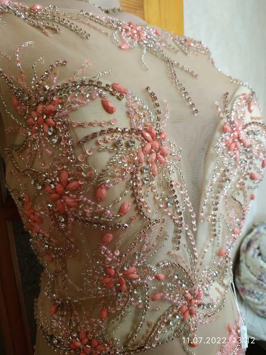 Эффектное свадебное платье в пол со шлейфом от Renee Couture UK 12_46р