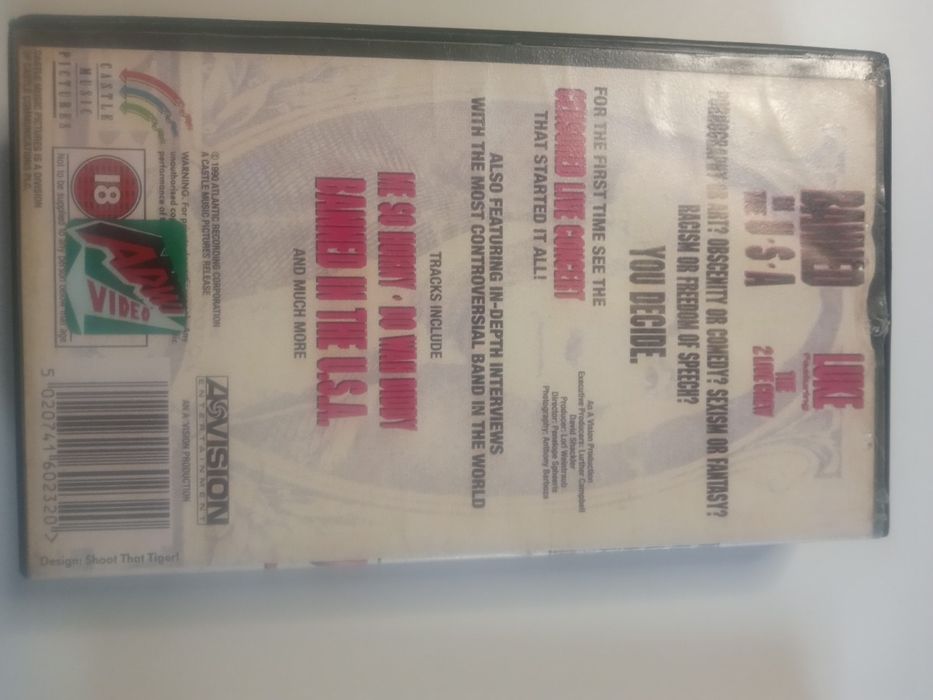 Kasety VHS RAP koncert The 2 live crew ,Public Enemy