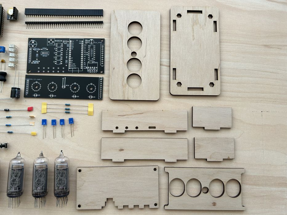 Ин14 Полный комплект Nixie Clock IN-14 (с лампами)