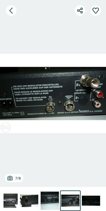 Consola para Parabólica com 85 canais.