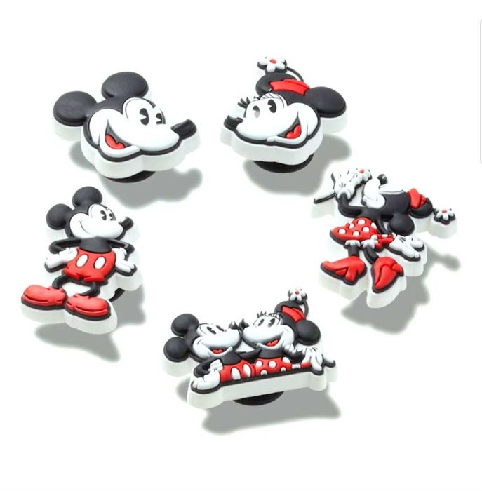 Набор Jibbitz Crocs 5шт Minnie MickeyMouse ,Джибитс Крокс, оригинал.