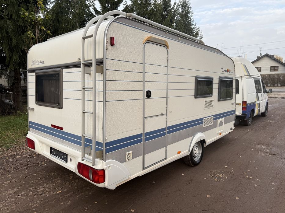 Hobby 460 Stacjonarna na działke budowe Sucha Szczelna 4 os Prysznic