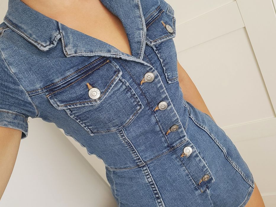 Jeansowy kombinezon Divided  H&M