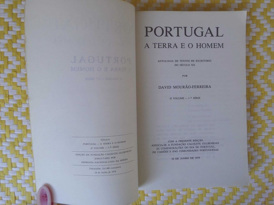 PORTUGAL A TERRA E O HOMEM David Mourão Ferreira
F Calouste Gulbenkian