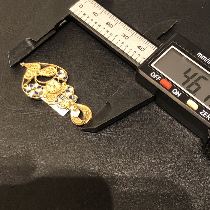 Pendente Coracao de Viana Filigrana Prata 925% 4,6cm