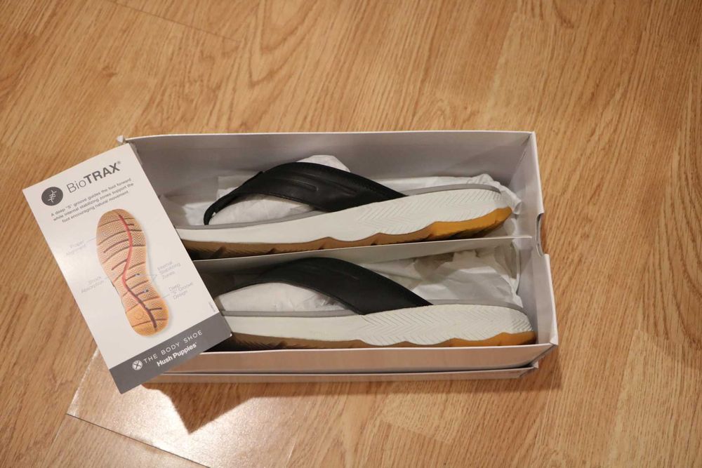 Вьетнамки Hush Puppies Puli Toepost Black Leather р 44 стелька 29 см