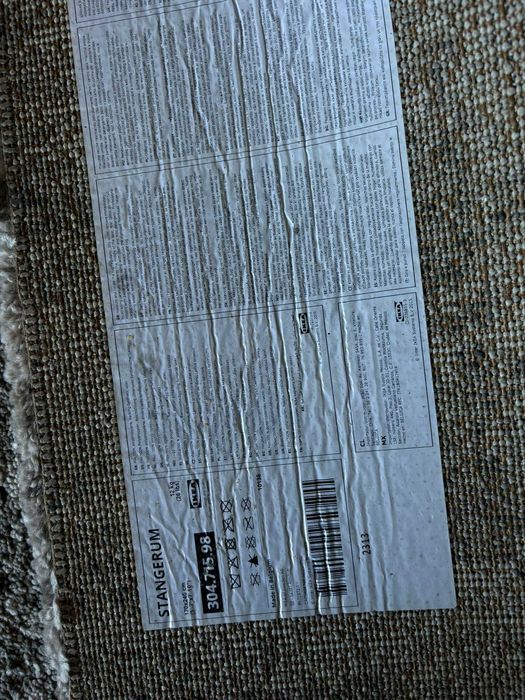 IKEA STANGERUM Tapete, cinzento, pelo comprido