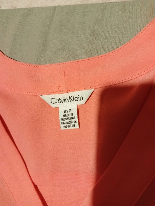 Damska bluzka Calvin Klein, łososiowa S
